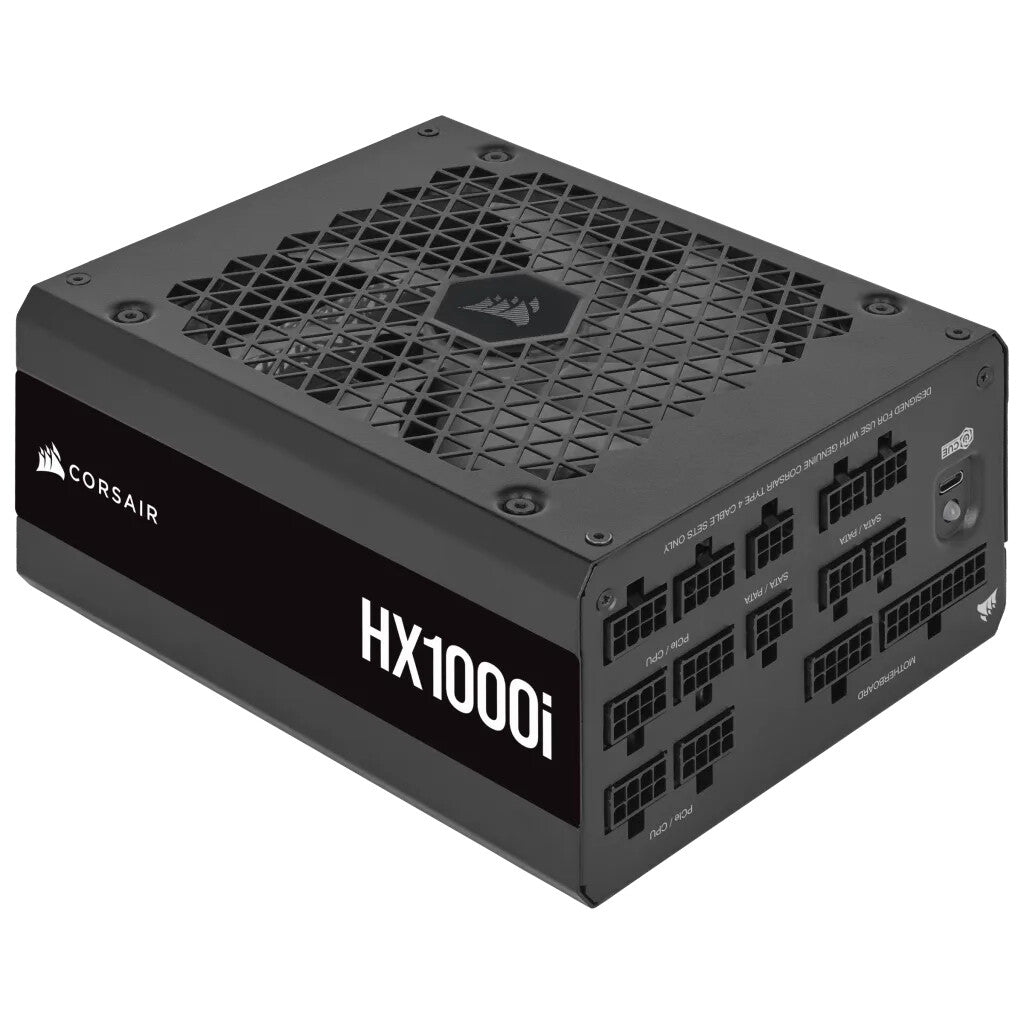 Bloc d'alimentation Corsair 1000 W HX1000i V2, ventilateur dynamique fluide, entièrement modulaire, bruit ultra faible, 80+ Platinum, ATX 3.0, PCIe 5.0