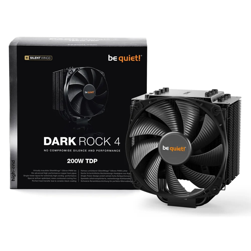be quiet! Dark Rock 4 CPU Cooler - Computer Cooling Systems