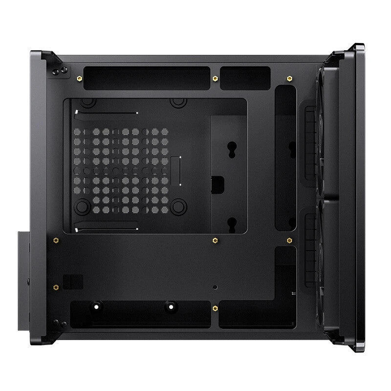 Jonsbo V12 BLACK computer case Black, Wood