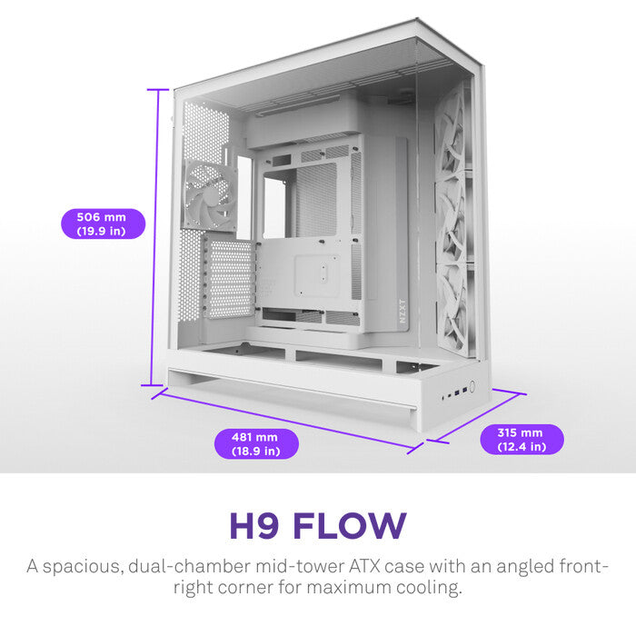 NZXT H9 Flow Midi Tower White