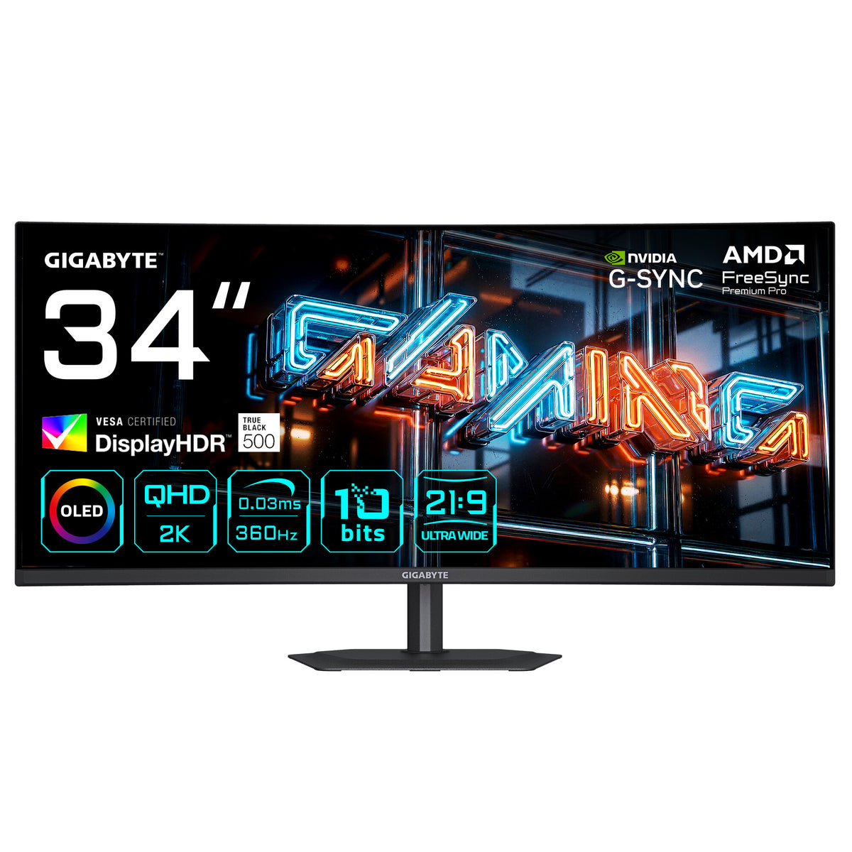GIGABYTE MO34WQC36 34” WQHD Curved Gaming Monitor