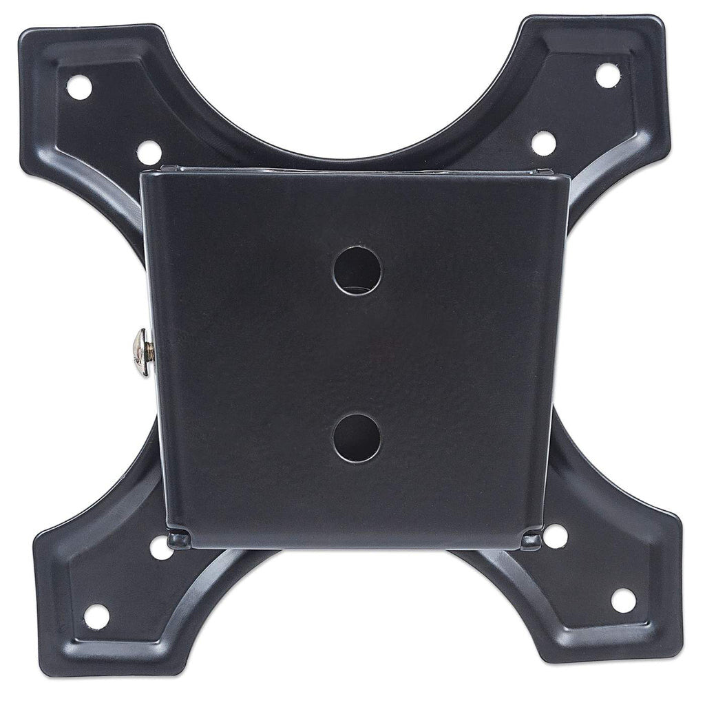 Manhattan Wall Mount for TV & Monitors (Fixed), For screens 10" to 32", VESA compatability: 75x75mm and 100x100mm - check the dimensions of the four mounting holes on back of screen to ensure it fits, Max 15kg, Black, Bracket