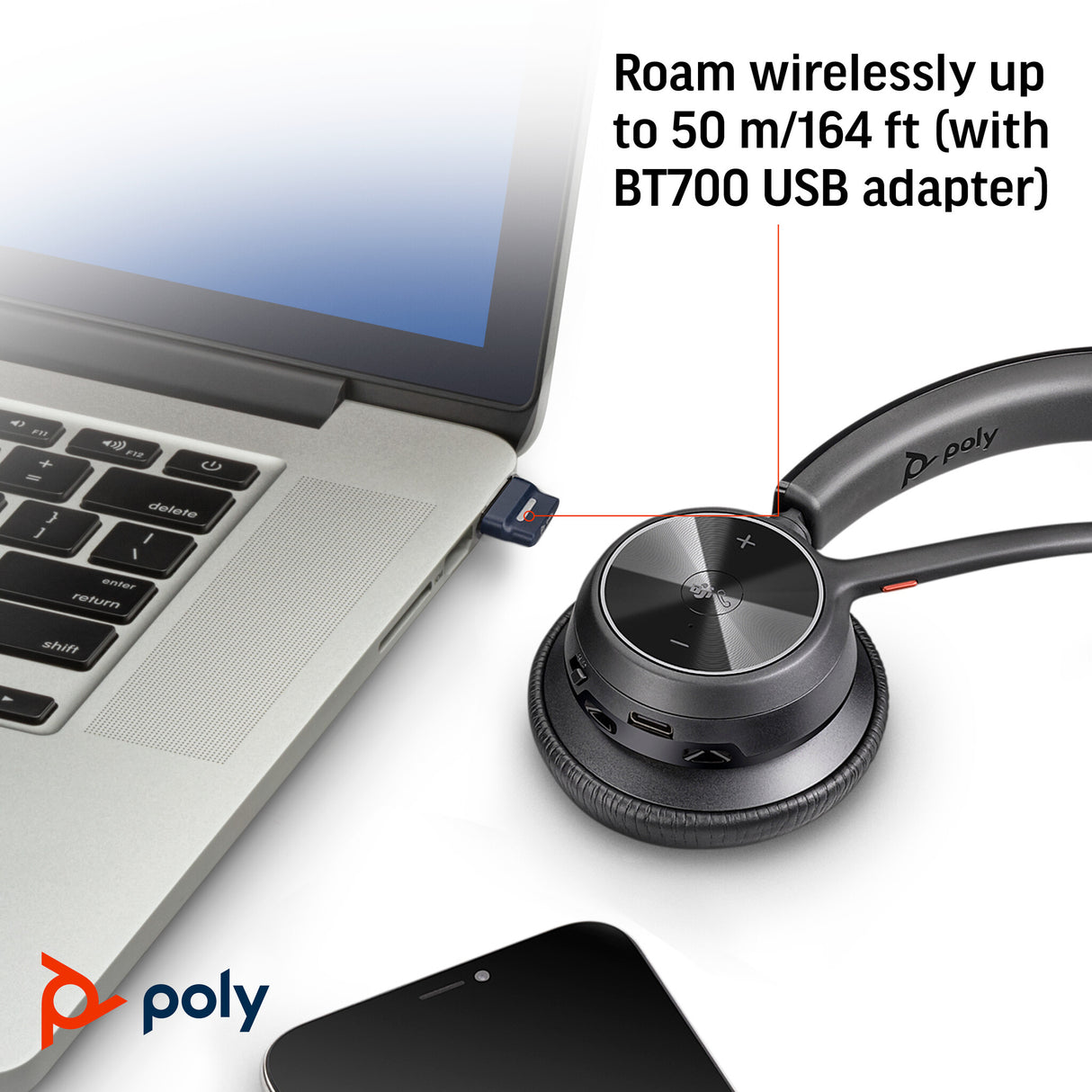 HP Poly Voyager 4310 Microsoft Teams Certified USB-C Headset +BT700 dongle