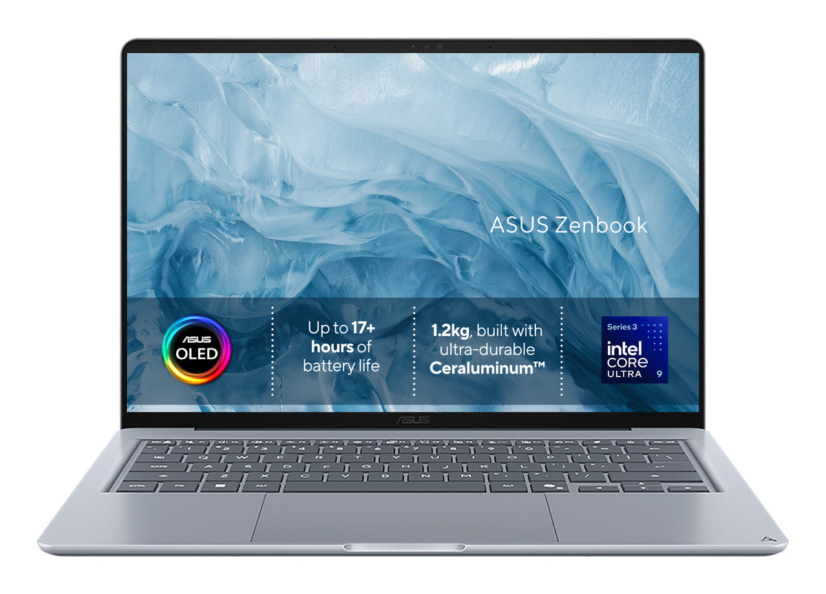 ASUS Zenbook 14 UX3480AA-U1109W Copilot+ PC Intel Core Ultra 9 386H Laptop 35.6 cm (14") WUXGA 16 GB LPDDR5x-SDRAM 512 GB SSD Wi-Fi 6E (802.11ax) Windows 11 Home Blue