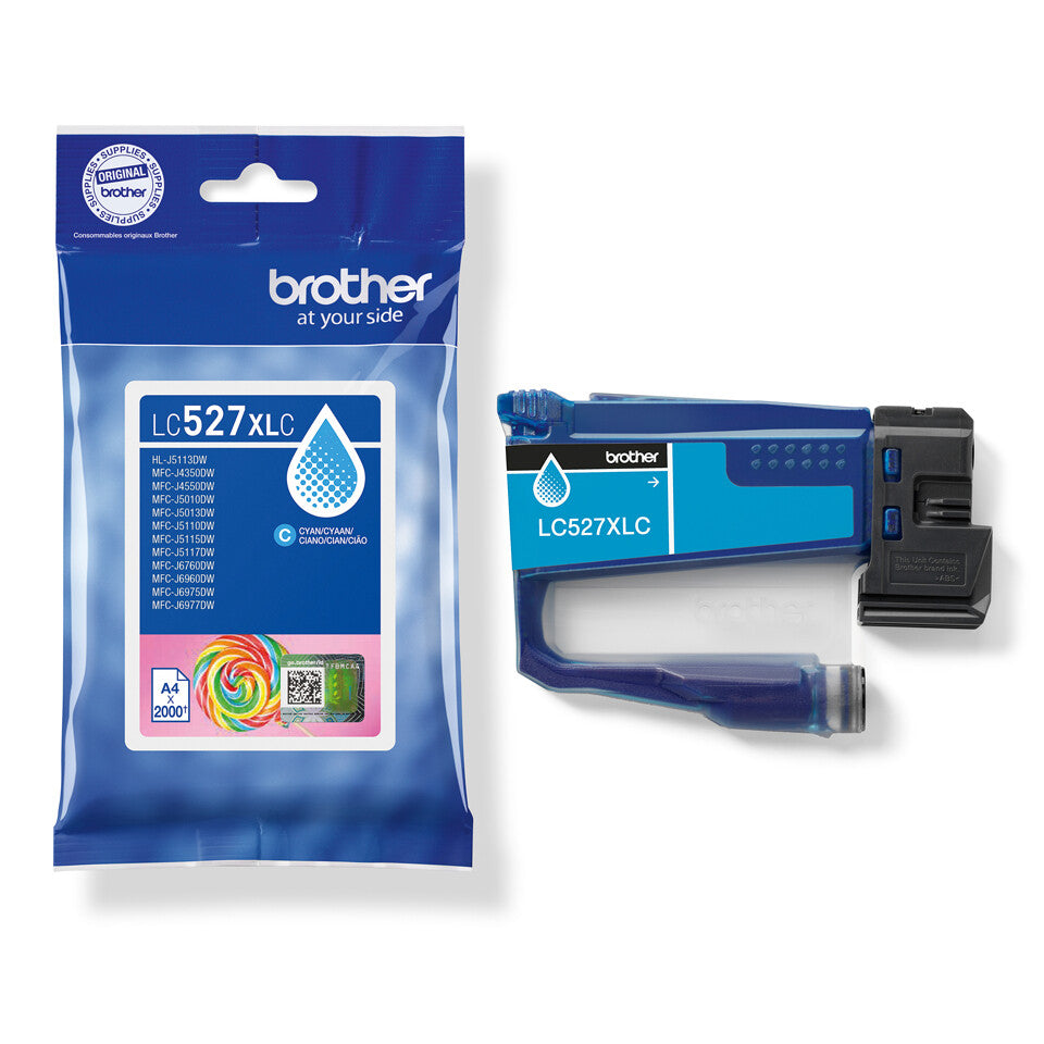 Brother Genuine LC527XLC High Yield Ink Cartridge - Cyan