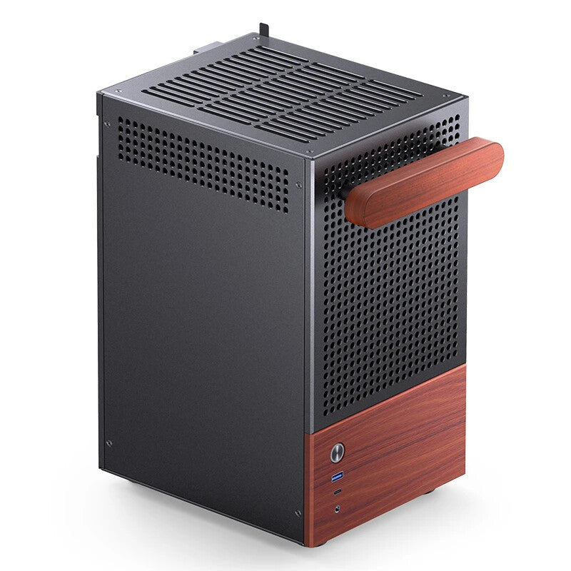 Jonsbo T6 Midi Tower Black, Wood