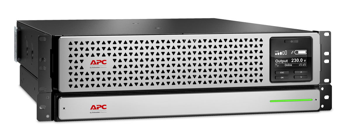APC Smart-UPS On-Line, 1500VA, Rackmount 3U, 230V, 8x C13 IEC outlets, SmartSlot, Extended runtime, W/ rail kit, W/ Lithium-ion external battery