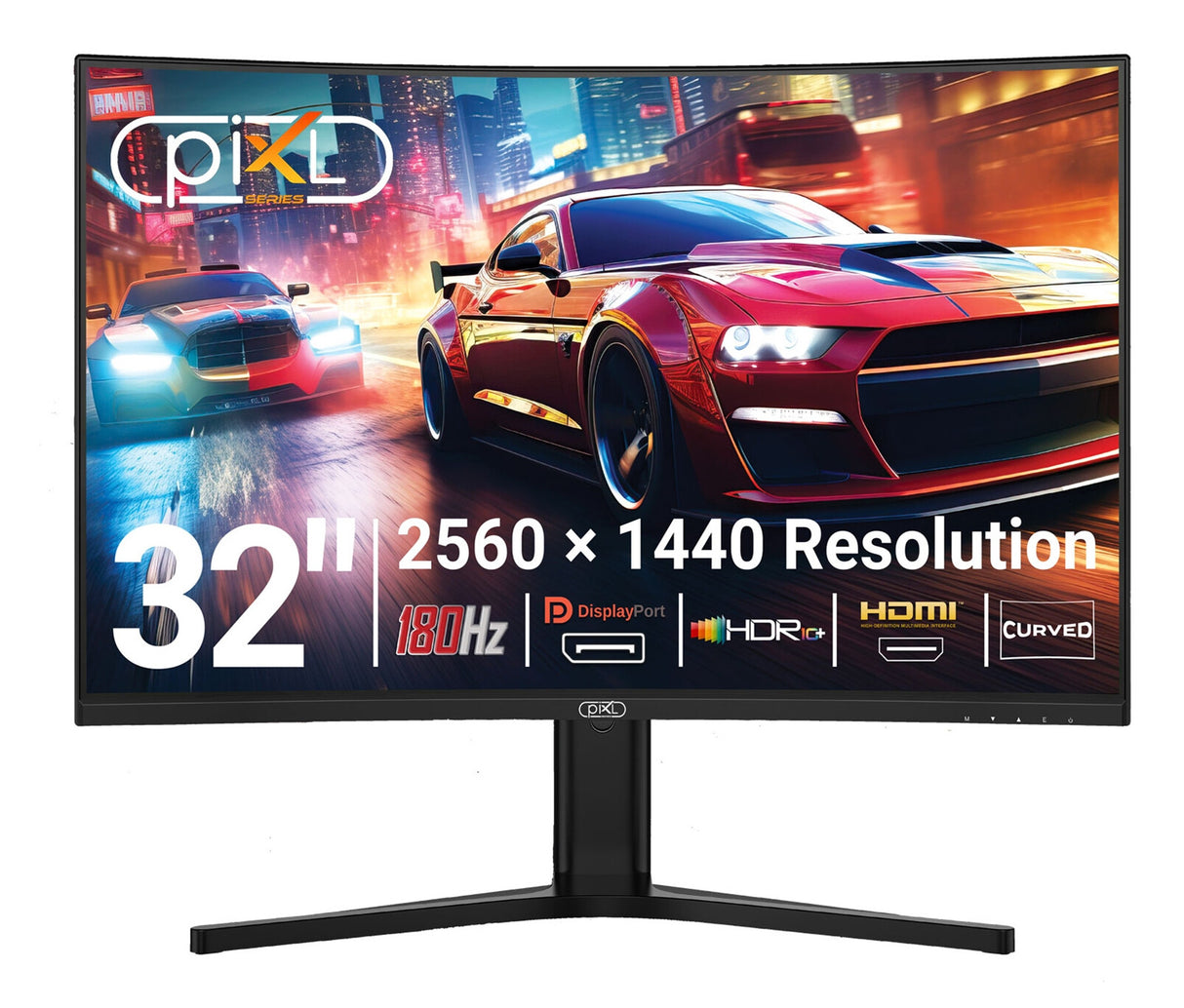 piXL GS32QIDPHA computer monitor 81.3 cm (32") 2560 x 1440 pixels Dual QHD LED Black