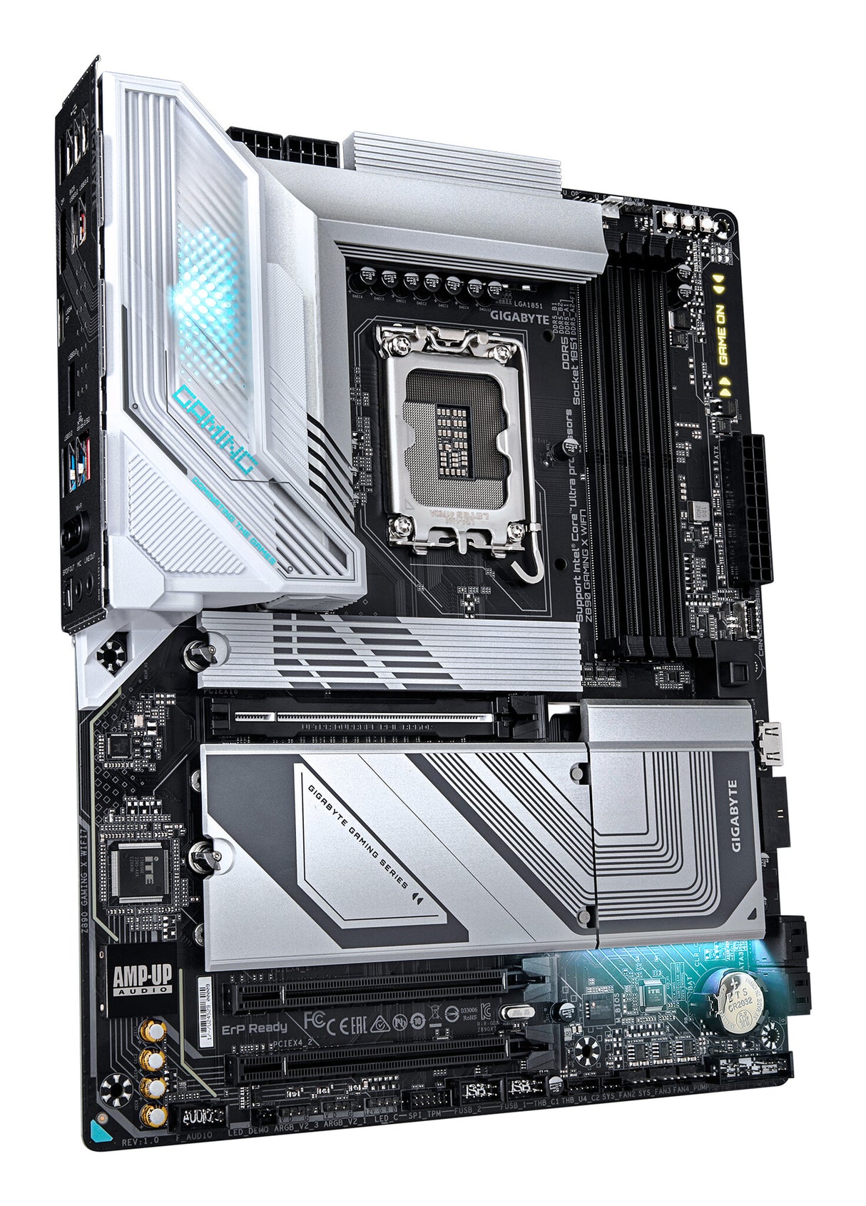 GIGABYTE Z890 GAMING X WIFI7 Motherboard - Supports Intel Core Ultra (Series 2) CPUs, 16+1+2 phases VRM, up to 8800MHz DDR5 (OC), 1xPCIe 5.0 + 3xPCIe 4.0, Wi-Fi 7, 2.5GbE LAN, USB 4