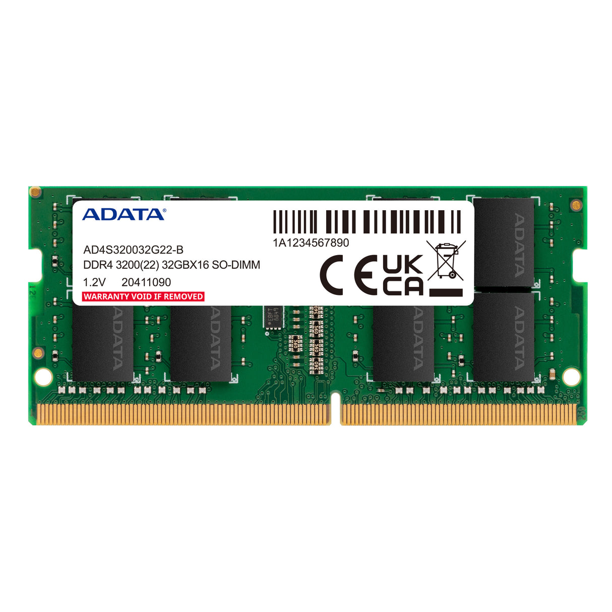 ADATA AD4S32008G22-DTGN memory module 16 GB 2 x 8 GB DDR4 260-pin SO-DIMM