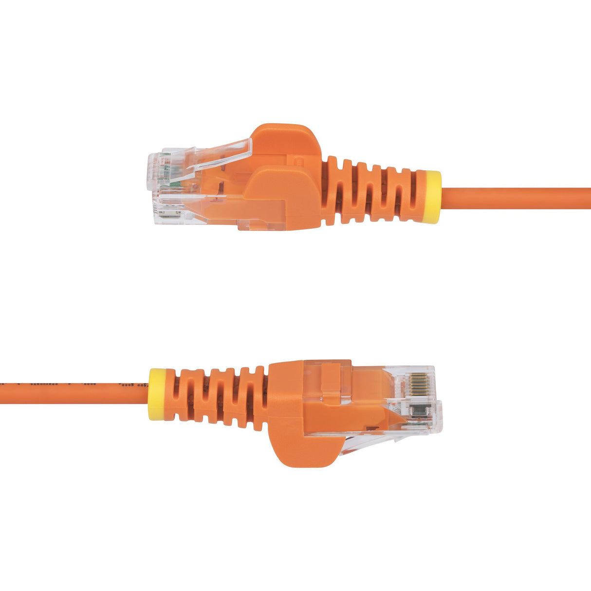 StarTech.com 1m Orange Slim CAT6 Ethernet Cable, Snagless, 100W PoE, UTP, LSZH, 28AWG Pure Bare Copper Wire, Slim RJ45 Network Patch Cord w/Strain Reliefs, Fluke Tested