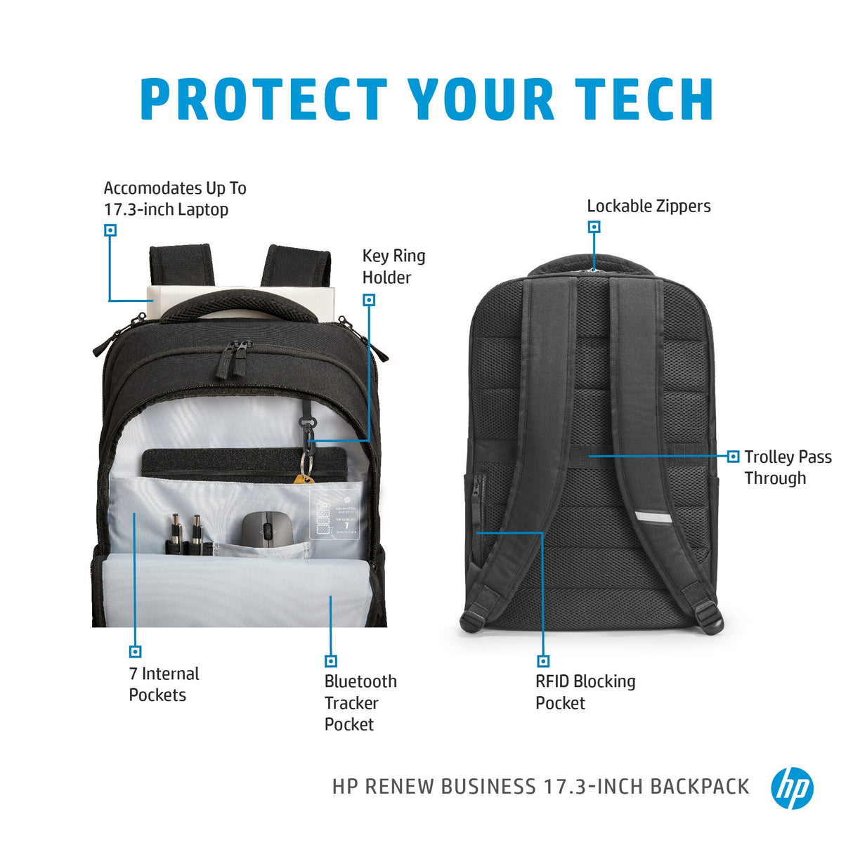 HP Renew Business 17.3-inch Laptop Backpack