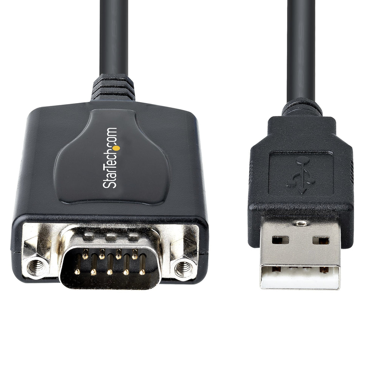StarTech.com 3ft (1m) USB to Serial Cable with COM Port Retention, DB9 Male RS232 to USB Converter, USB to Serial Adapter for PLC/Printer/Scanner, Prolific Chipset, Windows/Mac - TAA