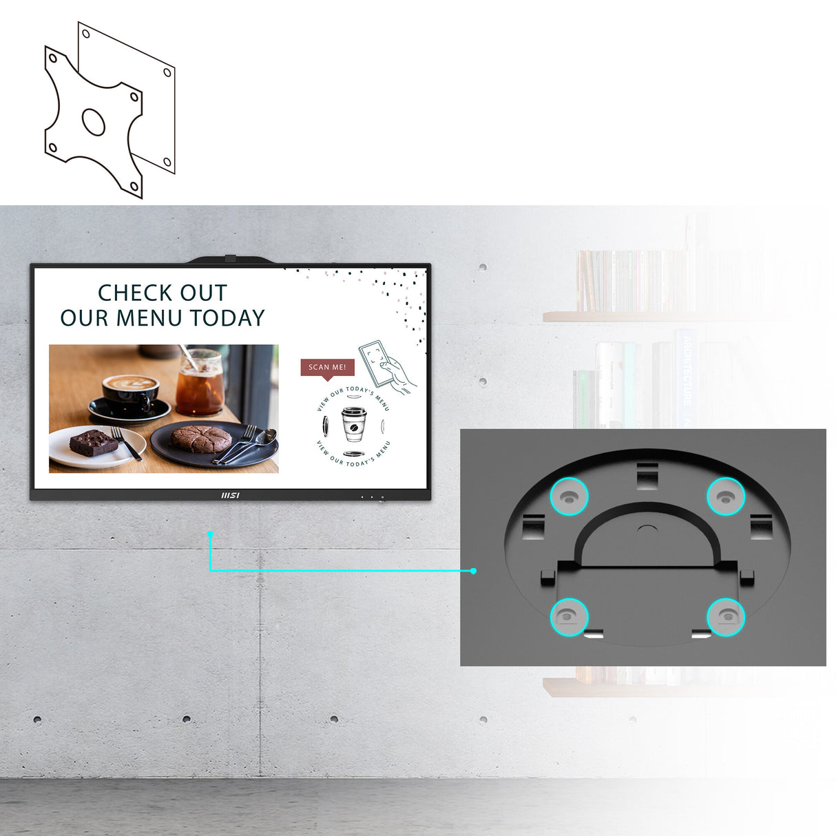 MSI Pro AP242P 14M Intel Core i7 14700 All in One PC, (16GB RAM, 512GB SSD, Windows 11PRO), 23.8 Inch IPS Screen/UHD Graphics/Type-C/USB/LAN/HDMI/DP/WiFi 6E/BT 5.3/VESA