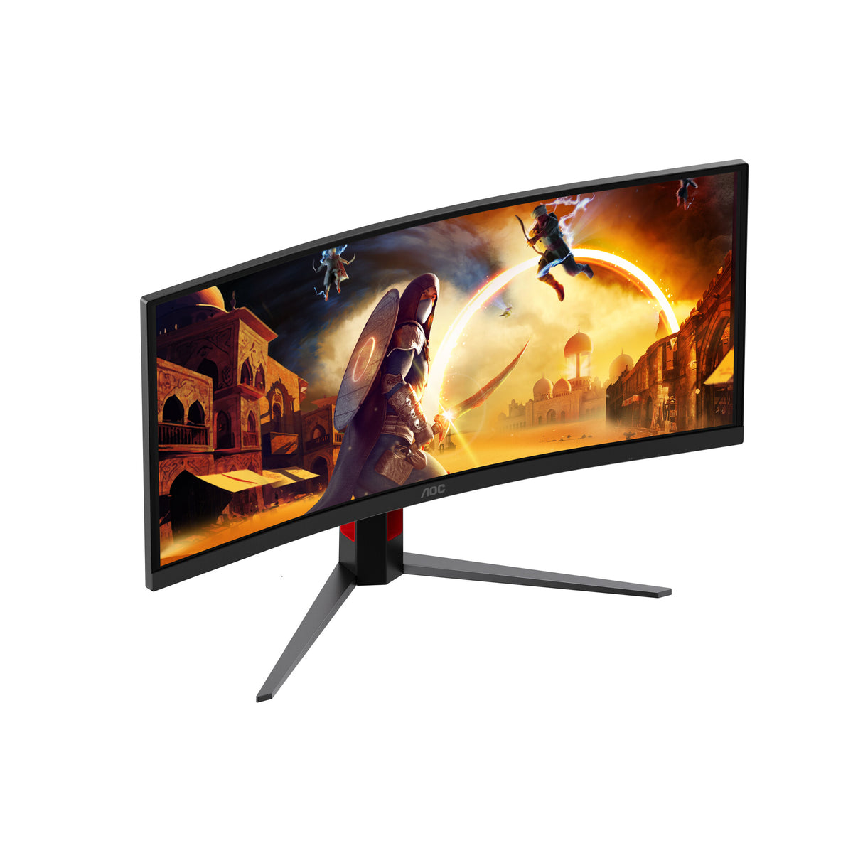 AOC G4 CU34G4ZCA computer monitor 86.4 cm (34") 3440 x 1440 pixels Wide Quad HD Black, Red
