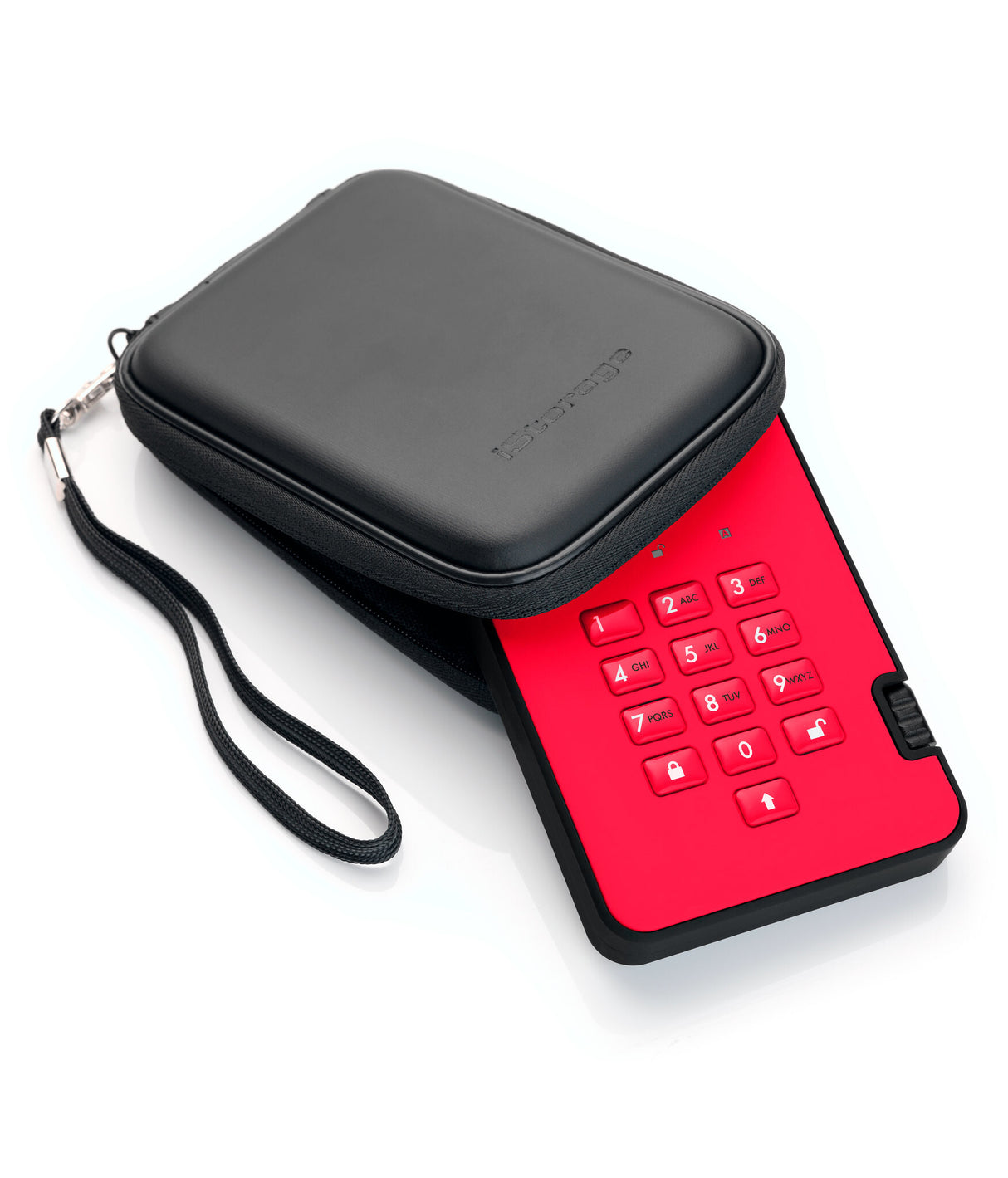 iStorage diskAshur² SSD 8TB Red | Secure Portable Solid State Drive |AES-XTS 256-bit Hardware Encryption | PIN protected | OS & Platform Independent | TAA Compliant |Brute force hack defence | Dust/Water Resistant