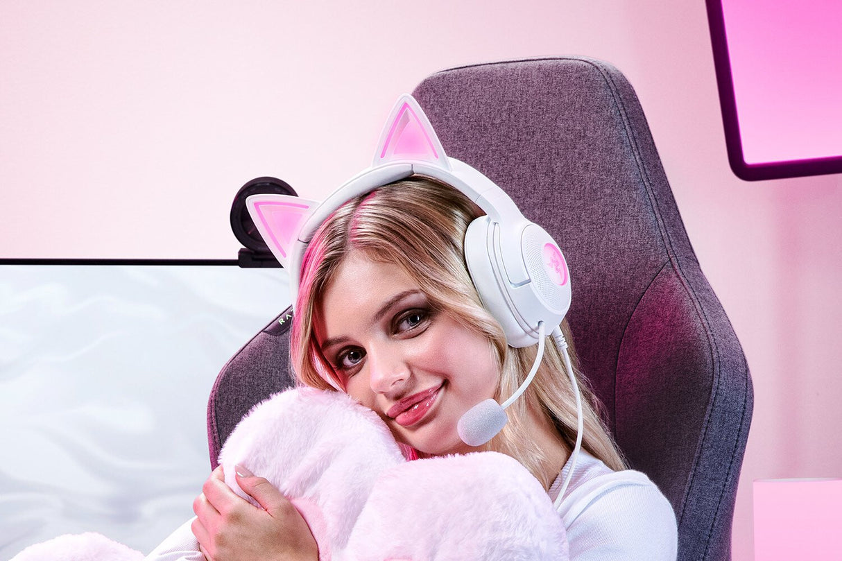Razer Kraken Kitty V2 Headset Wired Head-band Gaming USB Type-A White