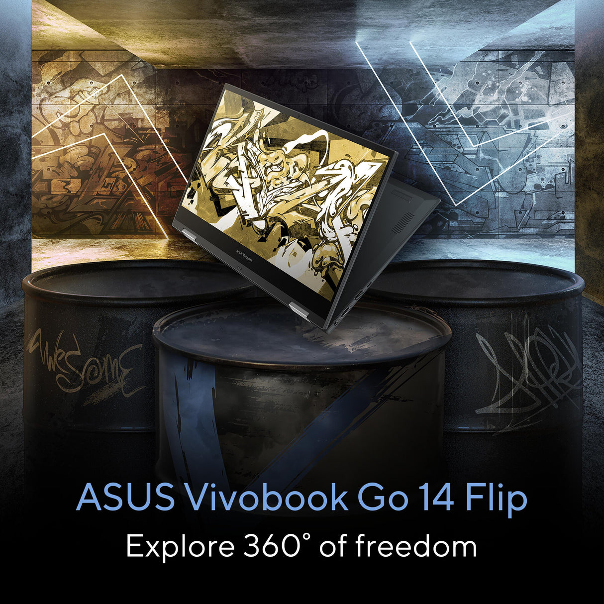 ASUS Vivobook Go 14 Flip TP1400KA-EC002WS Intel® Celeron® N N4500 Hybrid (2-in-1) 35.6 cm (14") Touchscreen Full HD 4 GB DDR4-SDRAM 128 GB eMMC Wi-Fi 5 (802.11ac) Windows 11 Home in S mode Blue