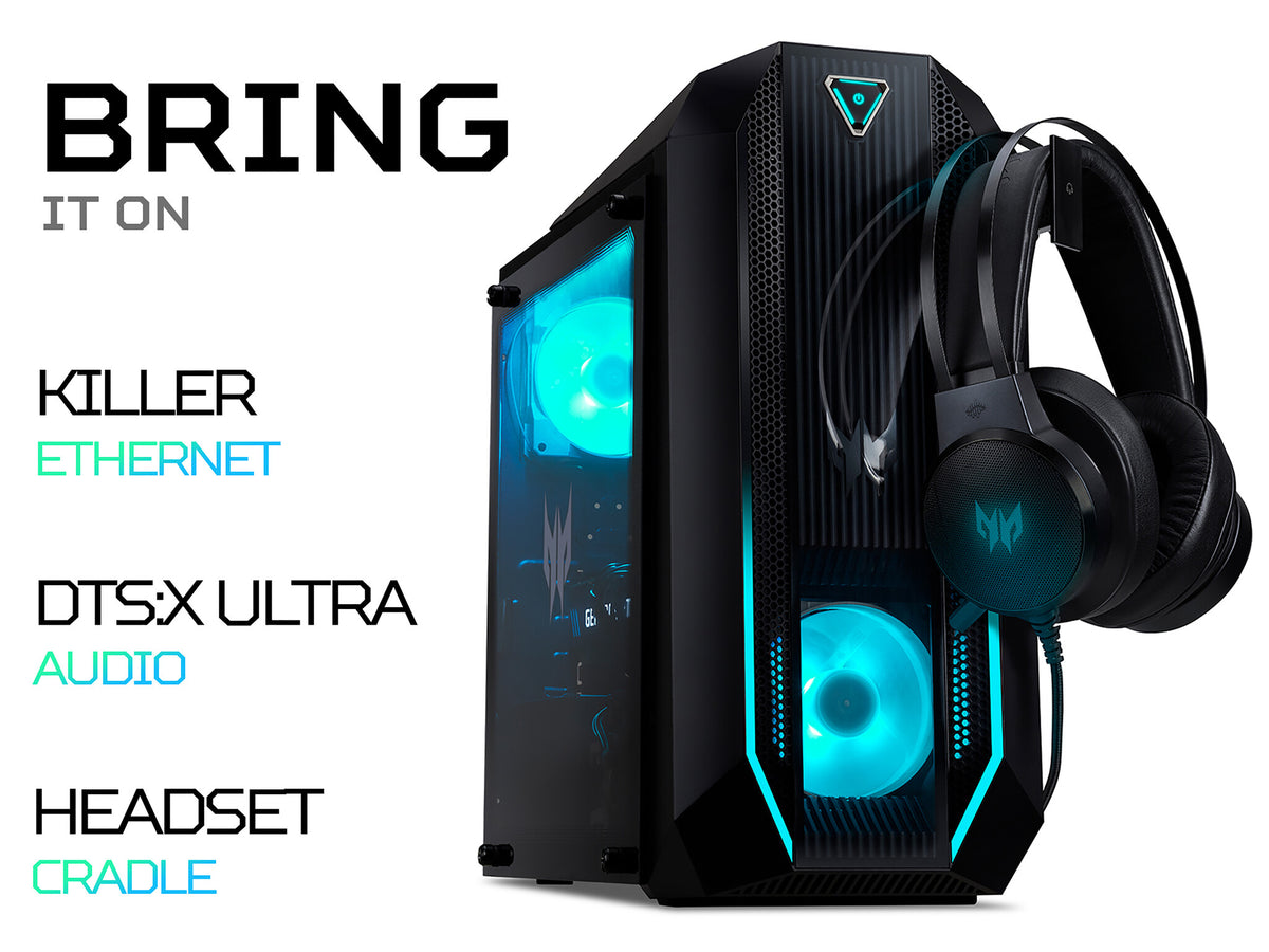 Acer Predator Orion 3000 PO3-630 Gaming PC - (Intel Core i7-11700F, 16GB, 1TB HDD and 512GB SSD, NVIDIA RTX 3070, USB Keyboard and Mouse, Windows 10, Black)