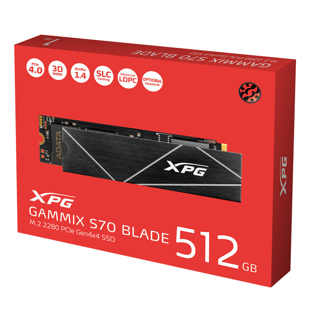 XPG GAMMIX S70 BLADE M.2 512 GB PCI Express 4.0 NVMe 3D NAND