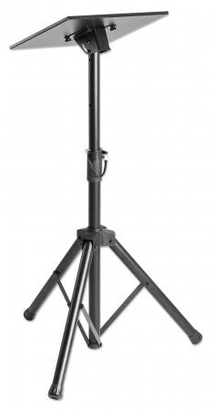 Manhattan Tripod Floor Mount for TV/Monitor/Projector/Laptop, For screens: 13" to 32", VESA compatability: 75x75 and 100x100mm - check the dimensions of the four mounting holes on back of screen to ensure it fits, Max 15kg, Height Adjustable, Black, Brack