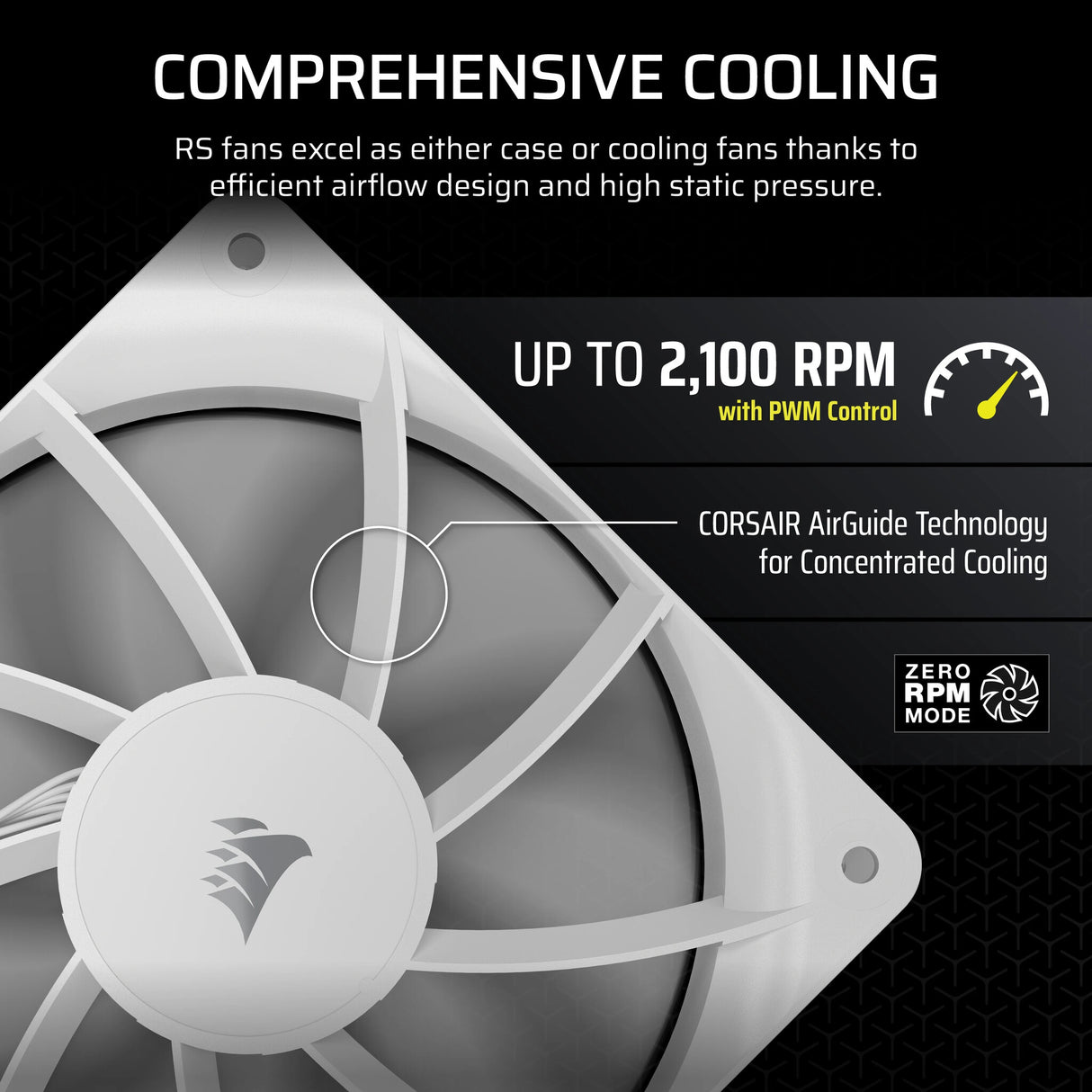 Corsair RS120 Computer case Fan 12 cm White 1 pc(s)