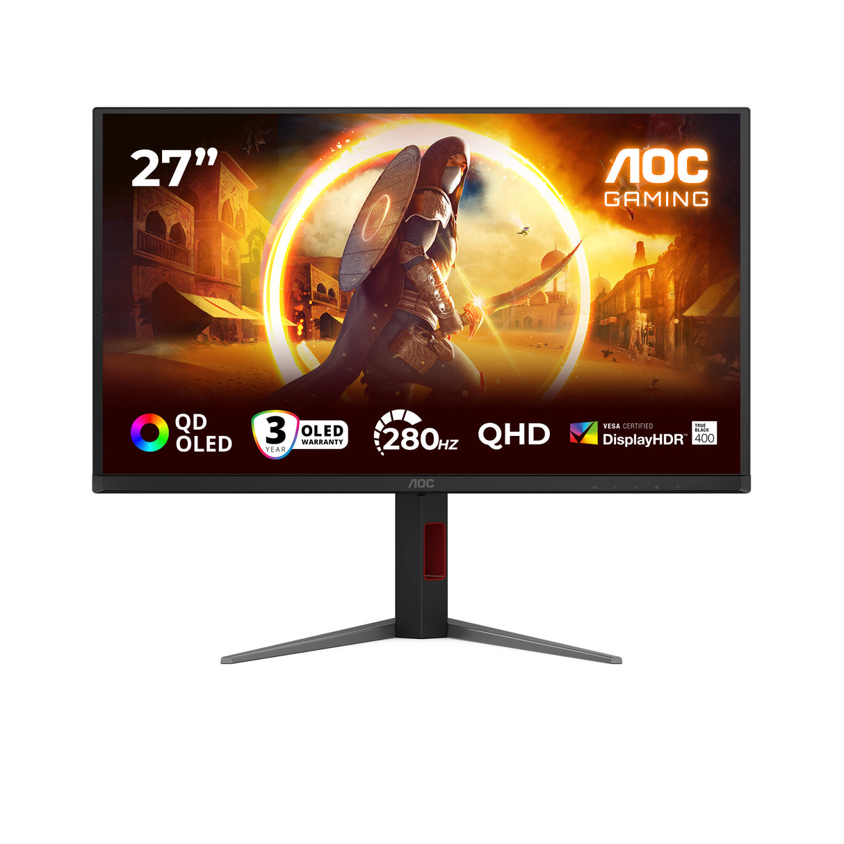 AOC G4 Q27G4ZD computer monitor 68.6 cm (27") 2560 x 1440 pixels Quad HD QD-OLED Black, Red