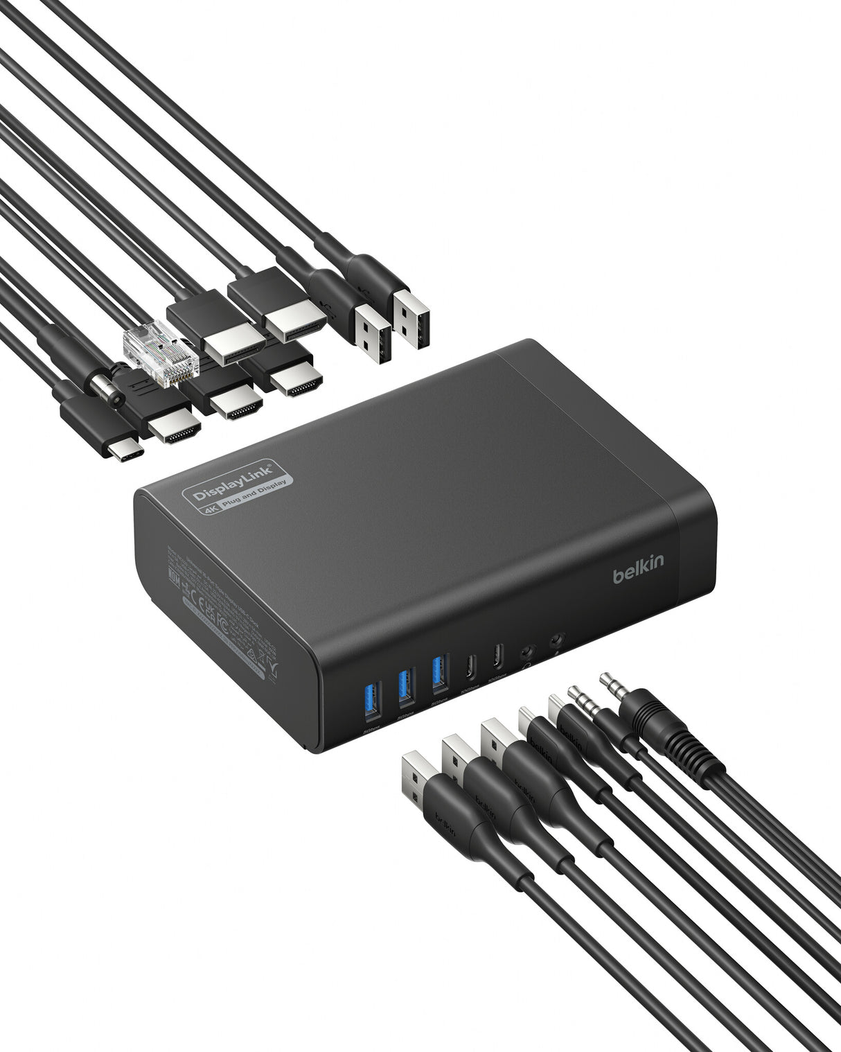 Belkin Connect Universal 16-in-1 Triple Display Docking Dock Black