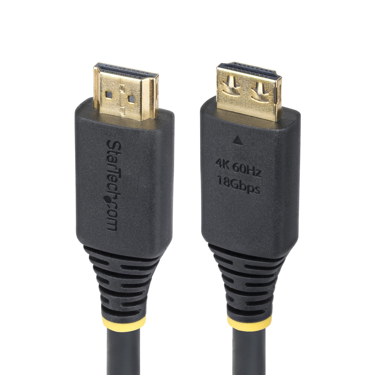 StarTech.com 2m (6ft) High Speed HDMI Cable with Gripping Connectors, 4K 60Hz/1440p 144Hz, HDR10/HDCP 2.2/ARC, 18Gbps, UHD HDMI Cord for TV/Monitor/Display, TPE Jacket