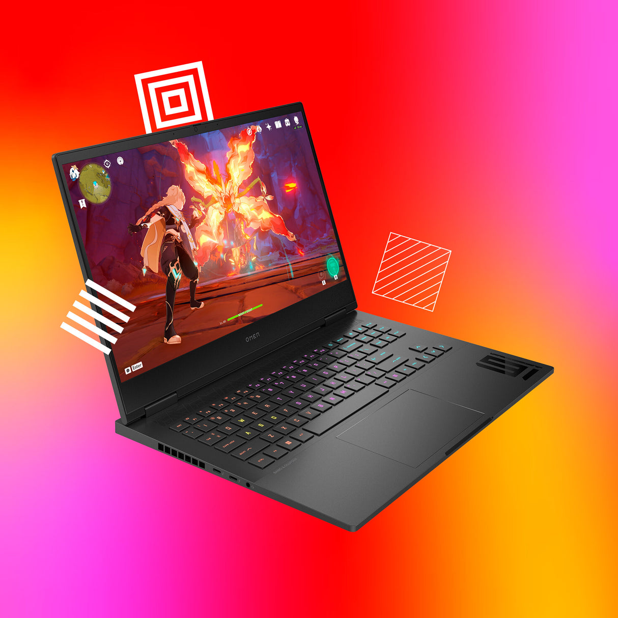 HP OMEN 16-wf1001na Intel® Core™ i7 i7-14700HX Laptop 40.9 cm (16.1") Full HD 16 GB DDR5-SDRAM 1 TB SSD NVIDIA GeForce RTX 4070 Wi-Fi 6E (802.11ax) Windows 11 Home Black
