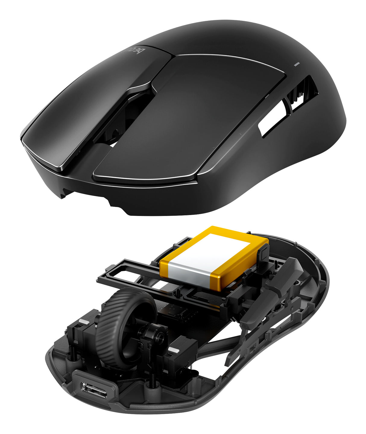 be quiet! Dark Perk | Sym mouse Gaming Right-hand RF Wireless + USB Type-C Optical 32000 DPI