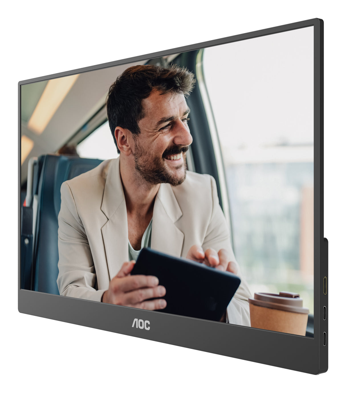 AOC 16T20E2 portable TV/monitor Portable monitor Black 39.6 cm (15.6") LED 1920 x 1080 pixels