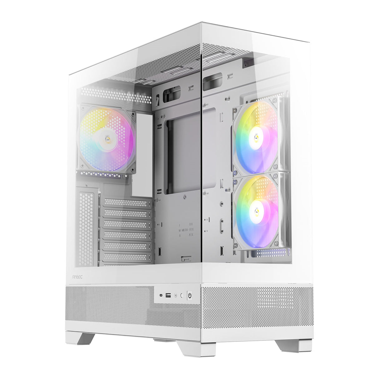 ANTEC CX700 Mid Tower Gaming Case, White, 270 Full-View Tempered Glass, 3 x 120 mm ARGB PWM Fans, 1 x USB 3.0 / 1 x USB Type-C, ATX, Micro ATX, ITX