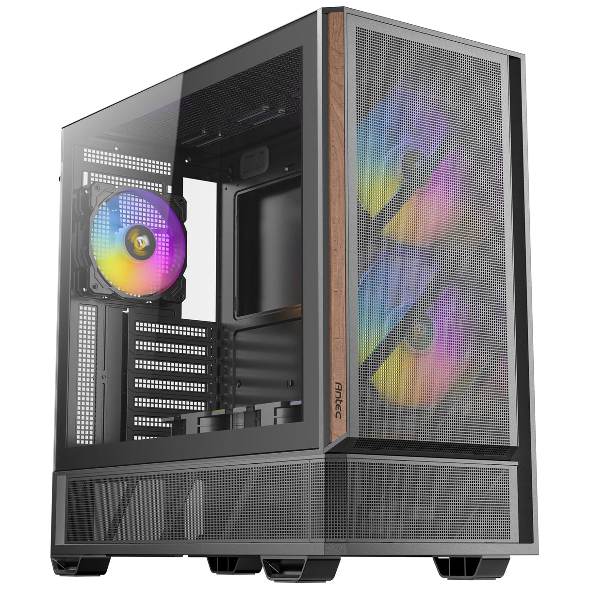 Antec P30 ARGB Mid-Tower Gaming Case, High-Airflow Design, Tempered Glass Side Panel, USB-C 10 Gb/s, Pre-Installed ARGB Fans (Black)