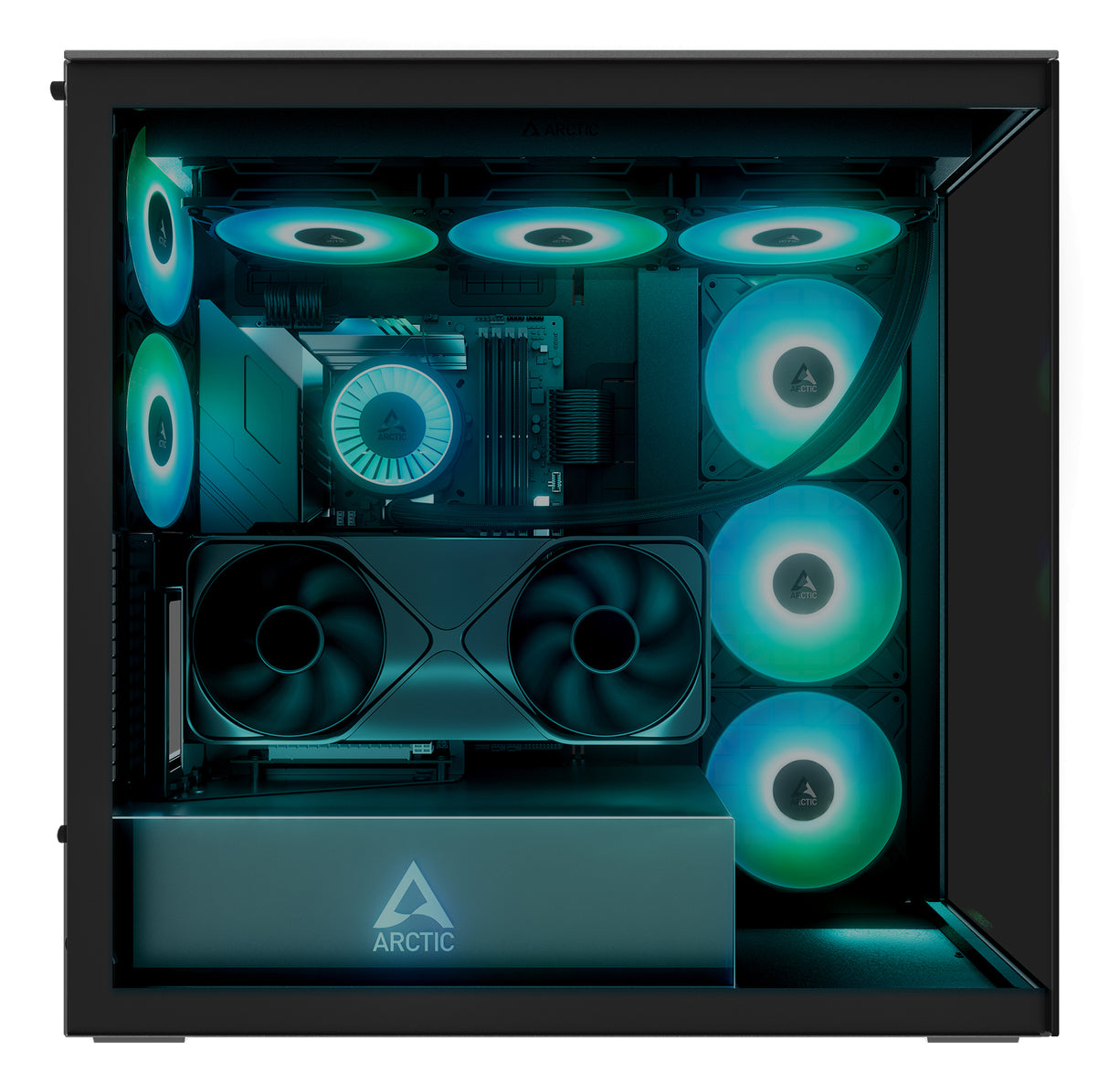ARCTIC Xtender VG (Black) Premium E-ATX PC Case with Vertical GPU Mounting