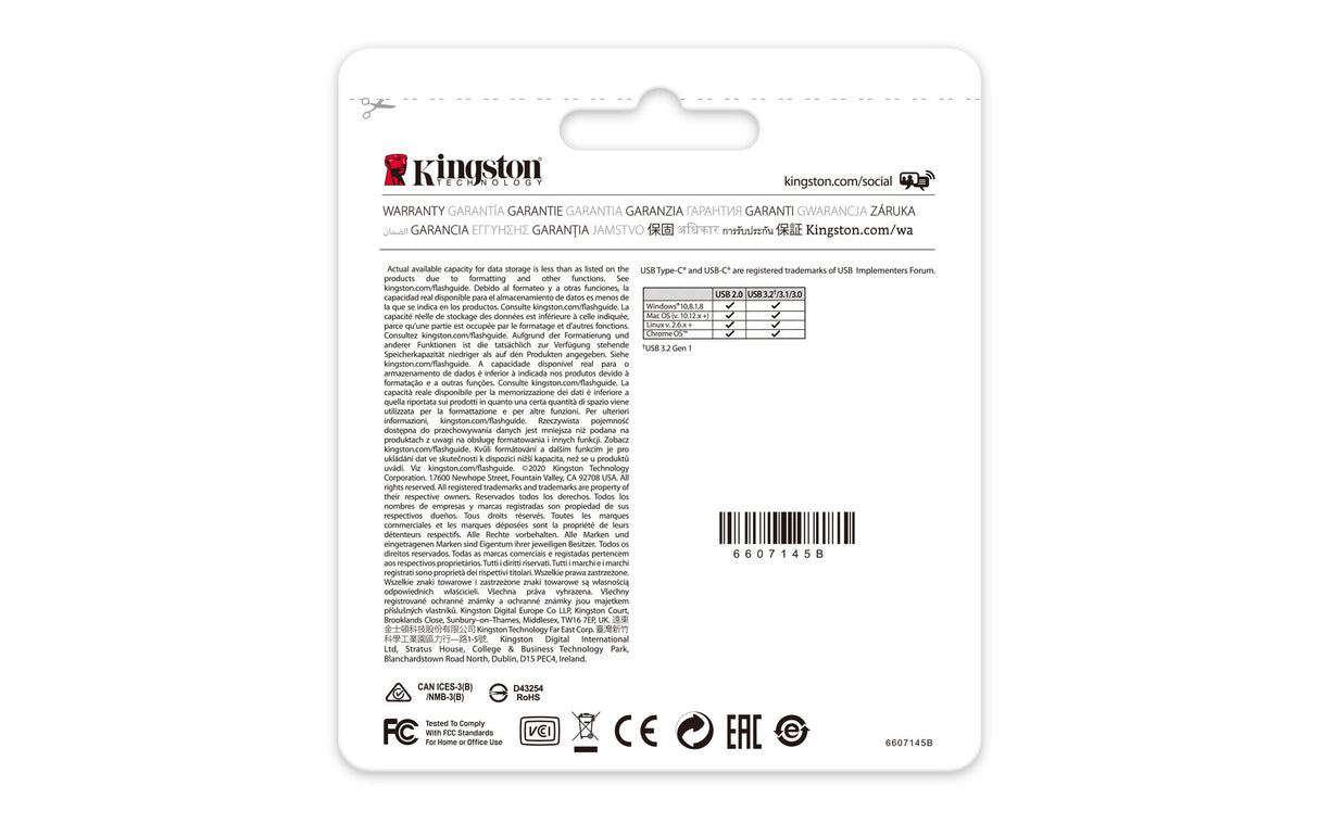 Kingston Technology DataTraveler 128GB USB-C 3.2 Gen 1 70