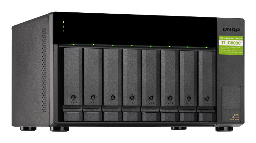 QNAP TL-D800C storage drive enclosure HDD/SSD enclosure Black, Grey 2.5/3.5"