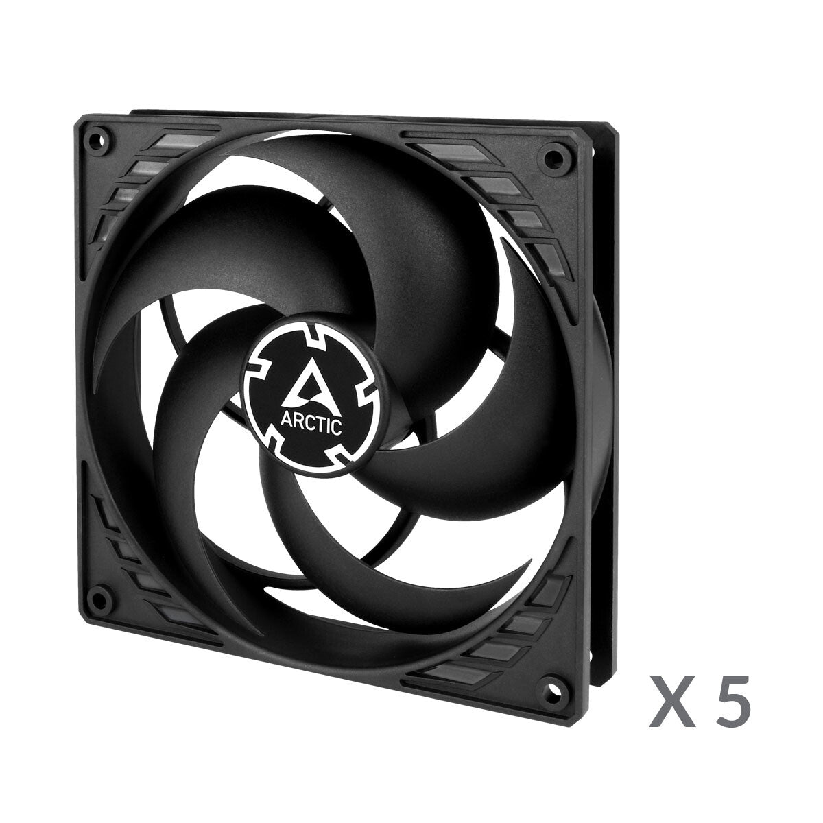 Arctic P14 Ventiladores de caja de 14 cm con presión optimizada x5, negro, fluido dinámico, 1700 RPM, paquete económico (5 ventiladores)