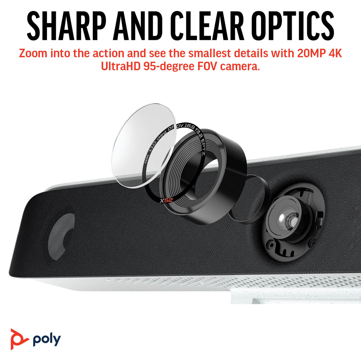 POLY Studio X52 All-In-One Video Bar
