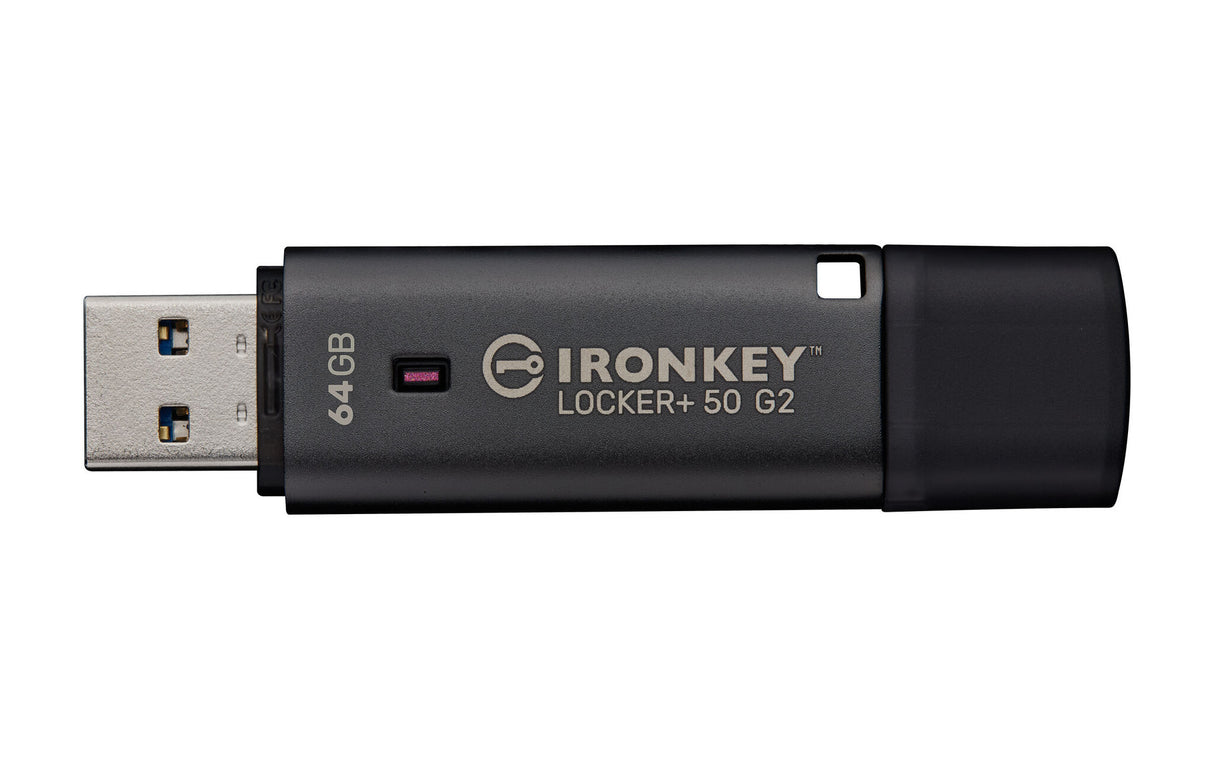 Kingston Technology IronKey 64GB Locker Plus 50 G2, FIPS 197, AES-256