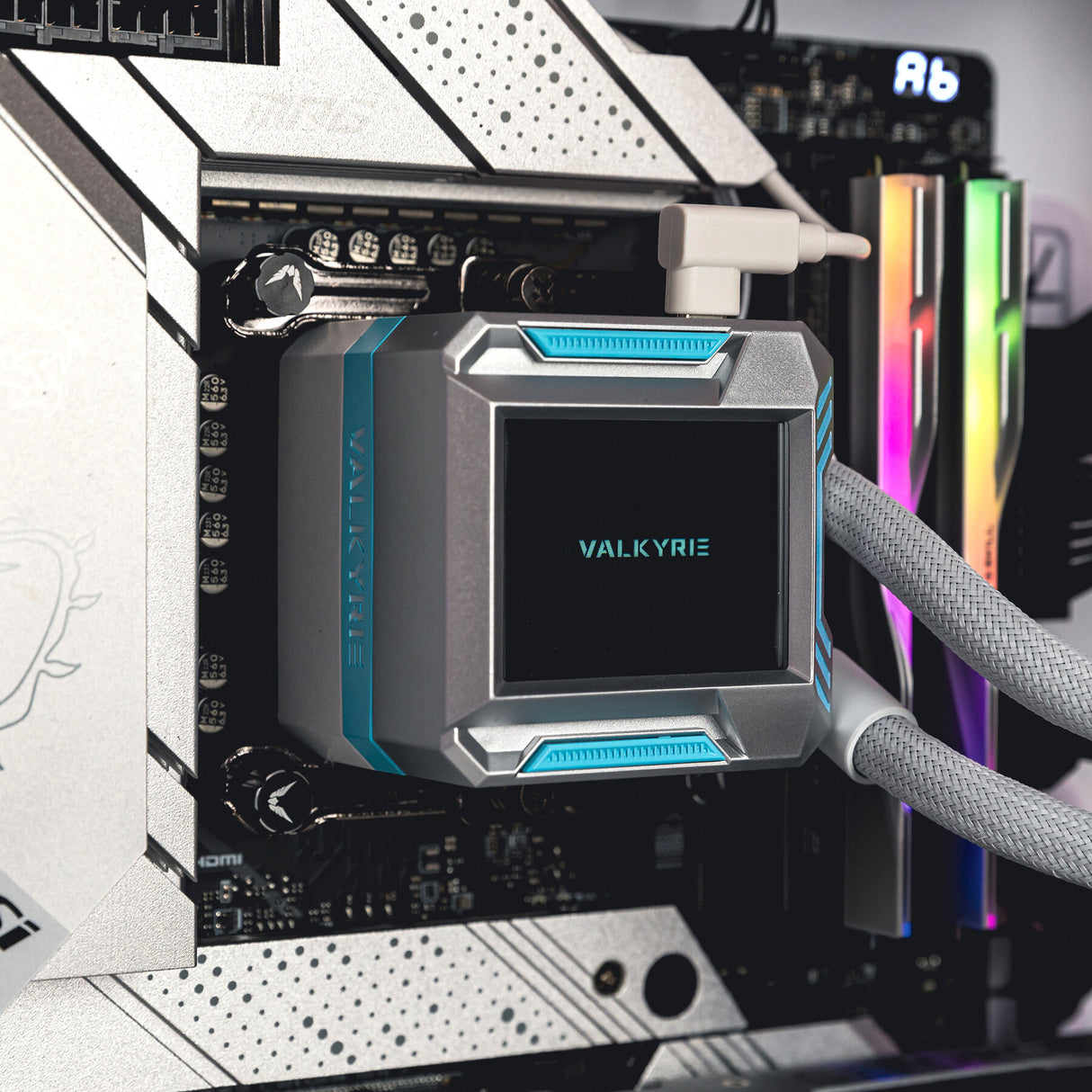 Valkyrie Syn 240 ARGB Processor All-in-one liquid cooler 24 cm White