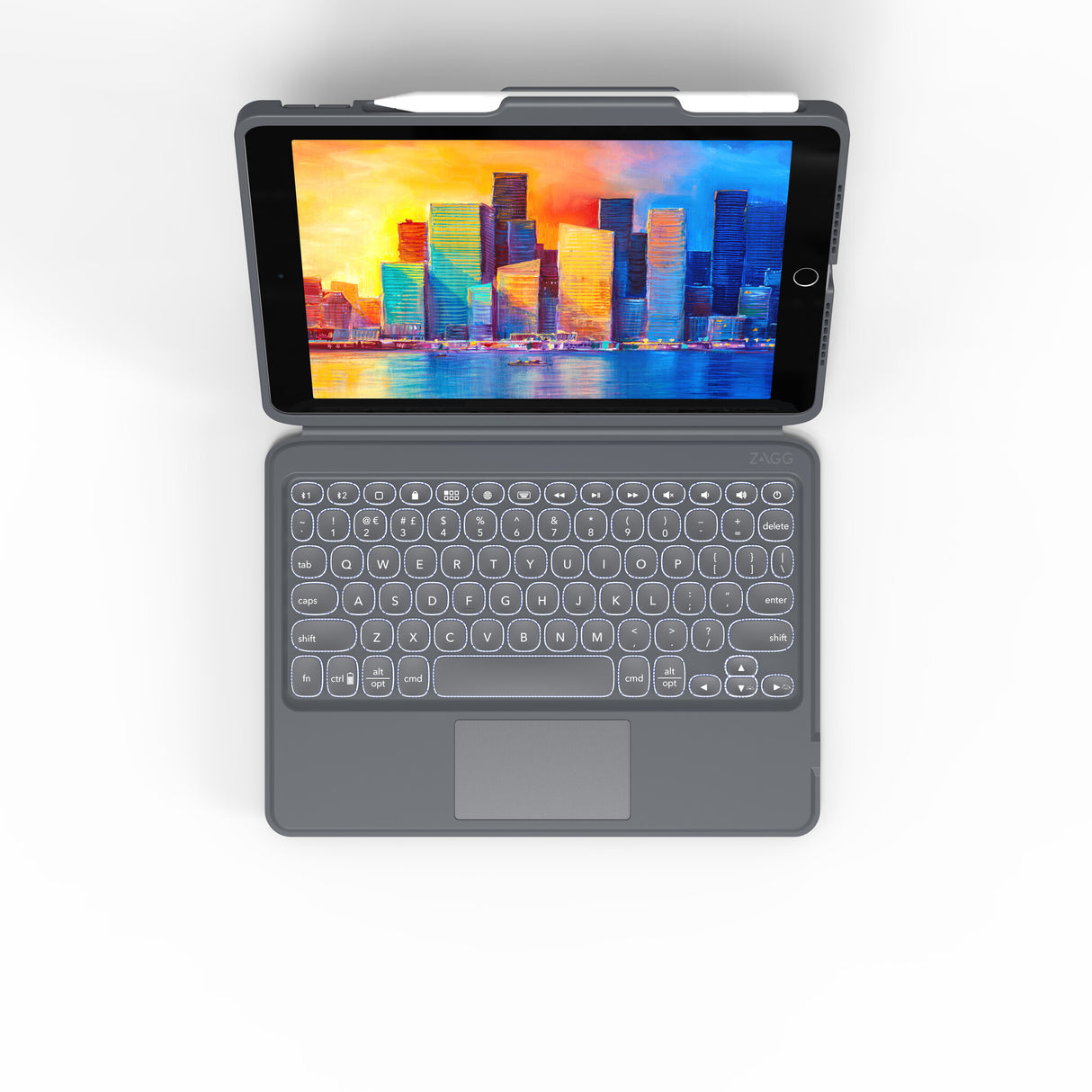 ZAGG Keyboard Pro Keys with Trackpad-Apple-iPad 10.2-Black/Gray-UK