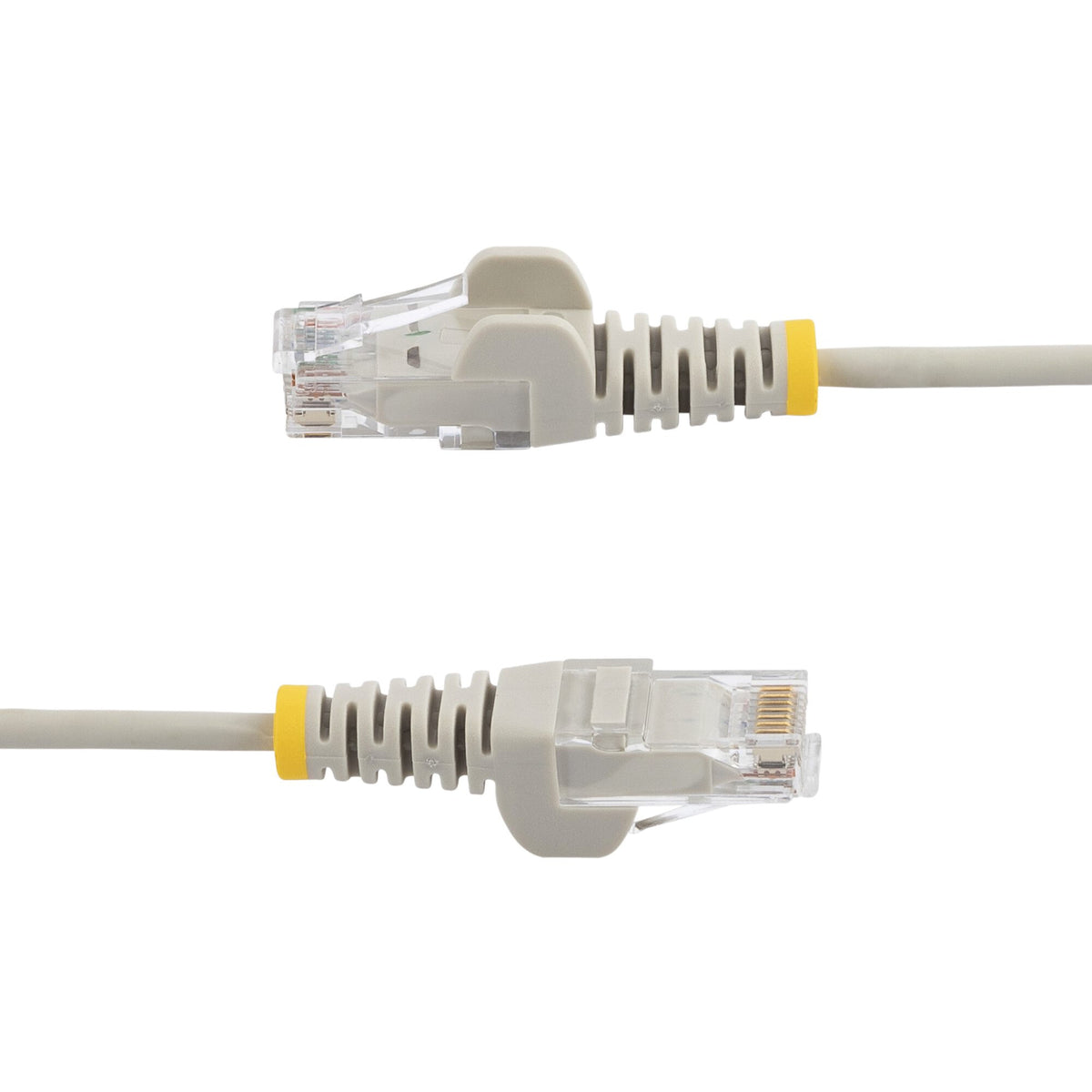 StarTech.com 1m Gray Slim CAT6 Cable, 10 Pack, Snagless, 100W PoE, UTP, LSZH, 28AWG Pure Bare Copper Wire, Slim RJ45 Network Patch Cord w/Strain Reliefs, Individually Tested