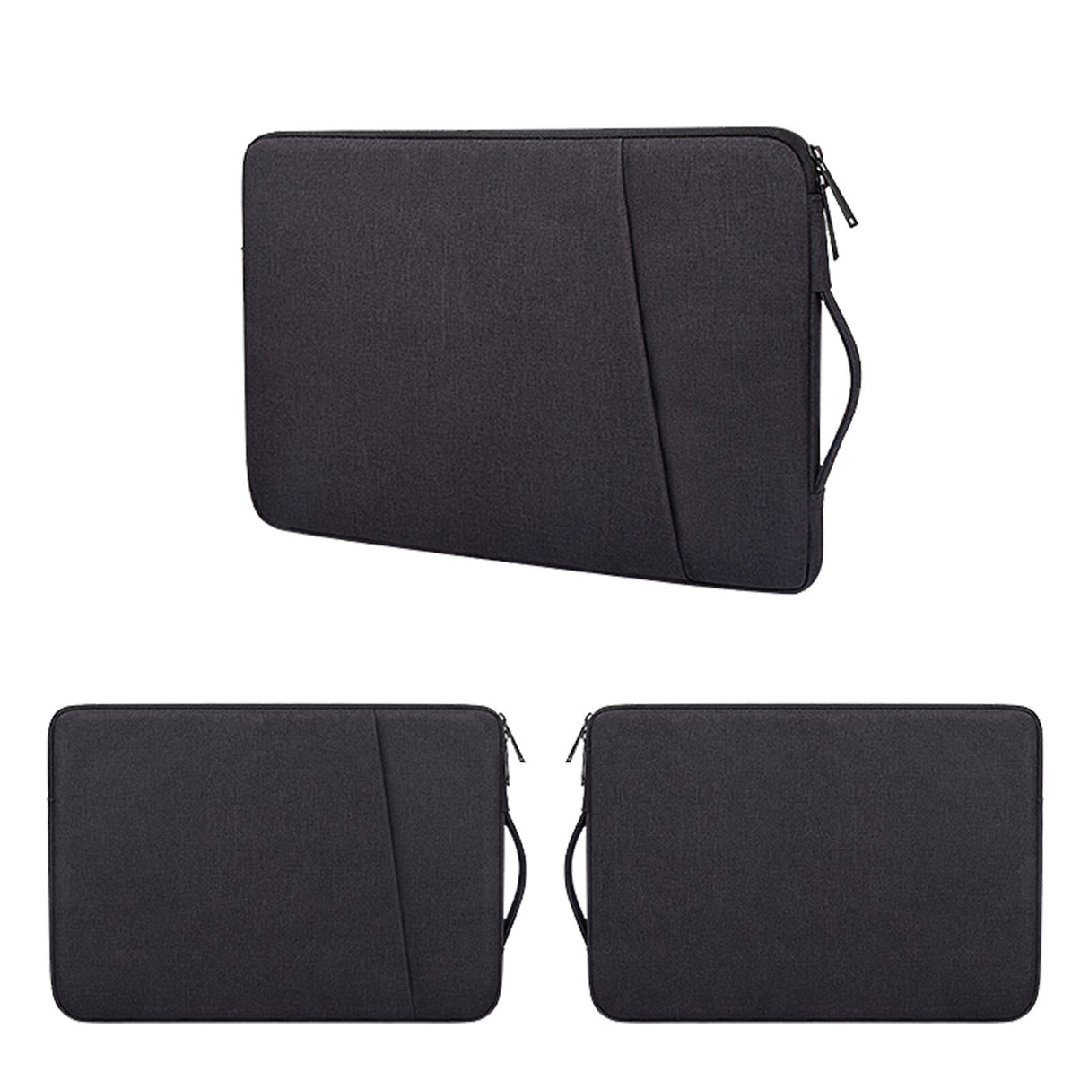 PREVO 15.6 Inch Laptop Sleeve, Side Pocket, Cushioned Lining, Black