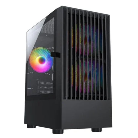 CiT Slammer Gaming Case w/ Glass Side Micro ATX Mesh Front