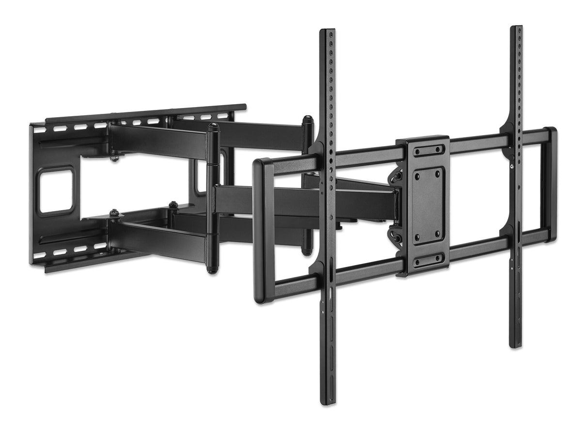 Manhattan Wall Mount for TV & Monitors (Full Motion), For screens 37" to 120", VESA compatability: all between 200x200mm and 900x600mm - check the dimensions of the four mounting holes on back of screen to ensure it fits, Max 120kg, Black, Bracket, Lifeti