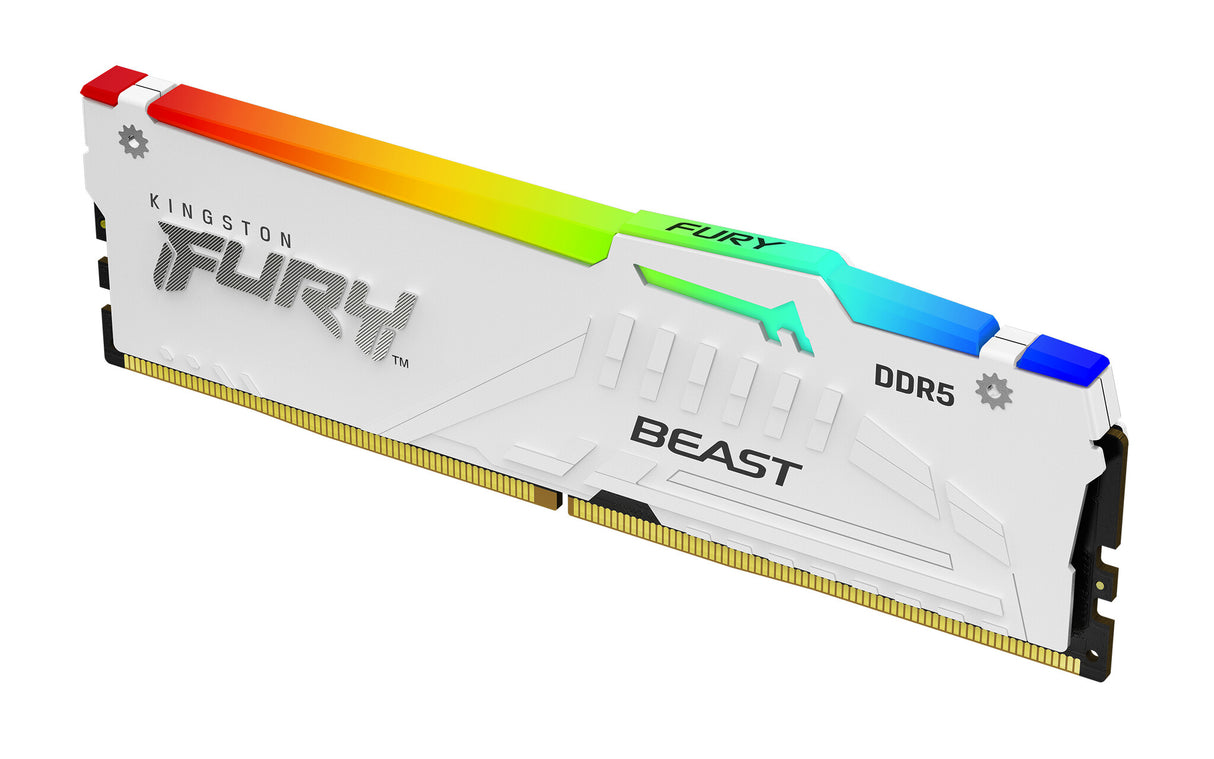 Kingston Technology FURY Beast 32GB 6000MT/s DDR5 CL36 DIMM (Kit of 2) White RGB EXPO