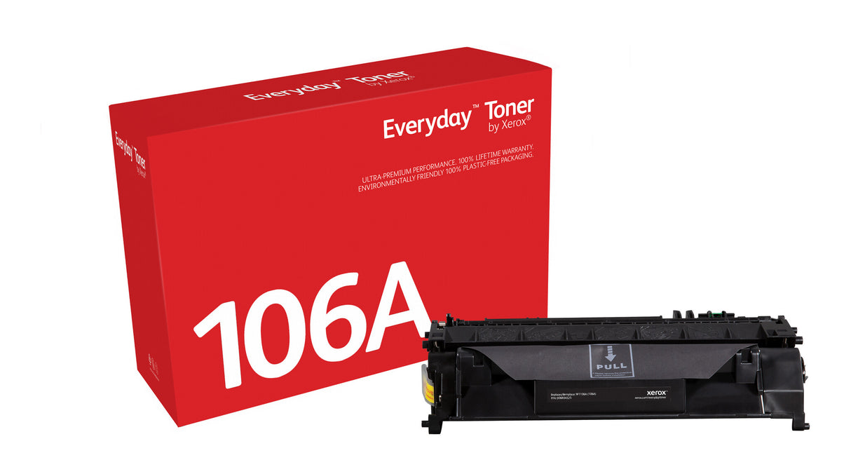 Everyday™ Black Toner by Xerox compatible with HP 106A (W1106A), Standard capacity