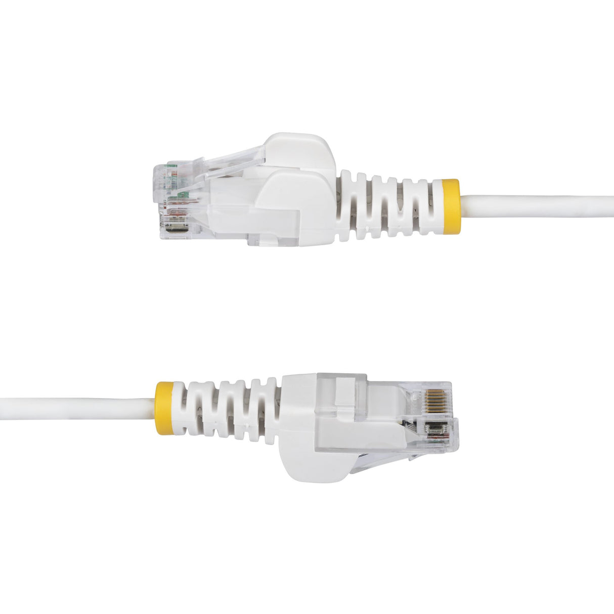 StarTech.com 2.5m White Slim CAT6 Ethernet Cable, Snagless, 100W PoE, UTP, LSZH, 28AWG Pure Bare Copper Wire, Slim RJ45 Network Patch Cord w/Strain Reliefs, Fluke Tested