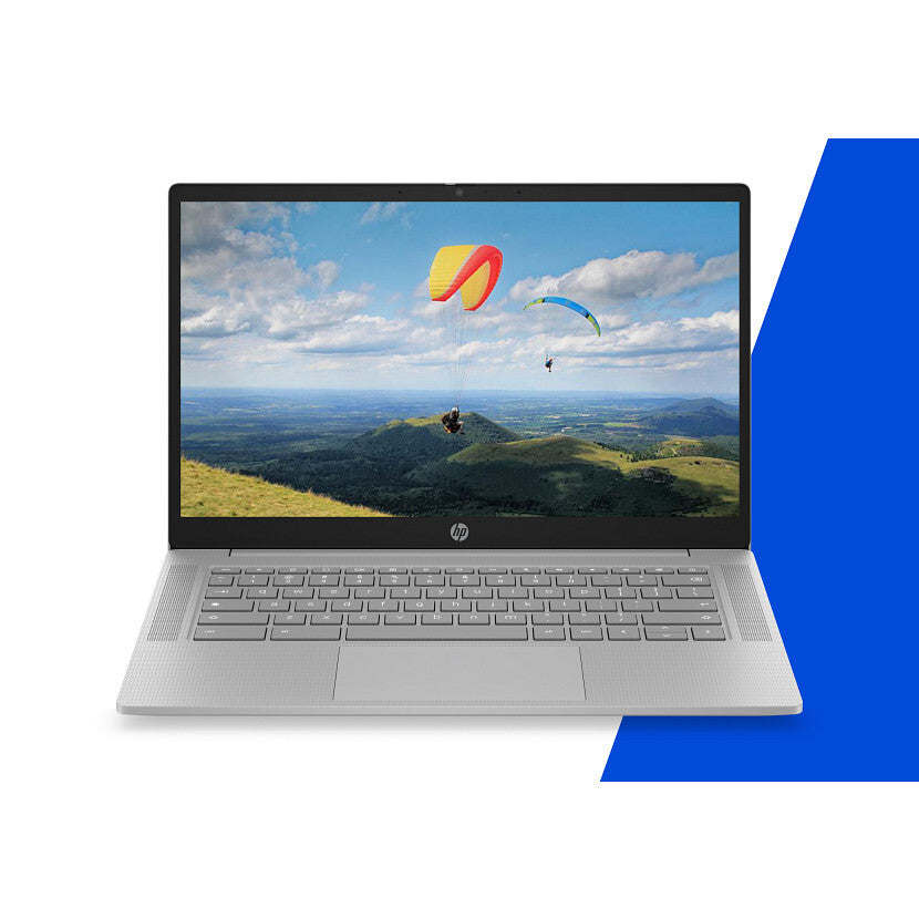 HP 14A-NM0006NAX MTK 540 4GB 64GB CHR Chromebook 35.6 cm (14") HD LPDDR5-SDRAM eMMC Wi-Fi 6 (802.11ax) ChromeOS Silver
